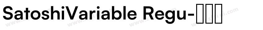 SatoshiVariable Regu字体转换